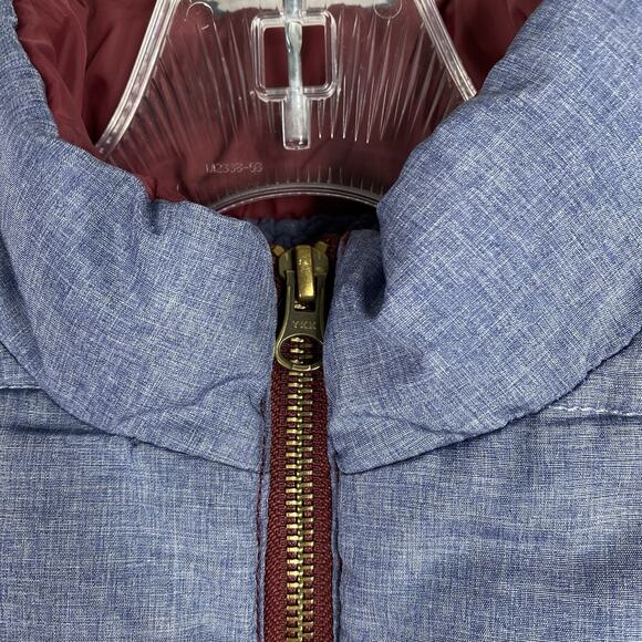 Tucker + Tate Boys Puffer Jacket Vest Sz 2T Blue Burgundy Full Zip Fleece Lined - Picture 2 of 9